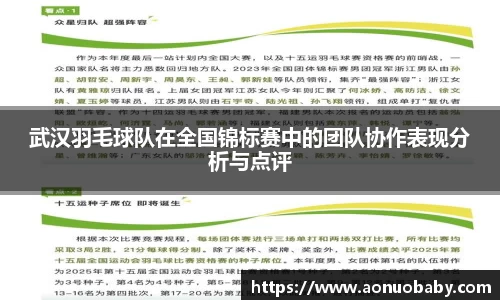 武汉羽毛球队在全国锦标赛中的团队协作表现分析与点评